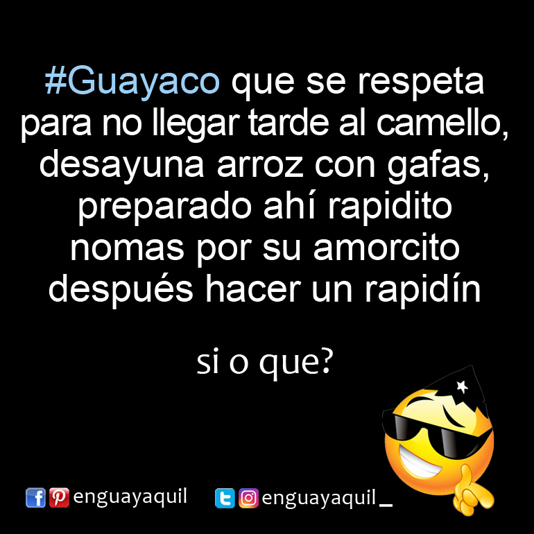 Guayaco que se respeta come arroz con gafas